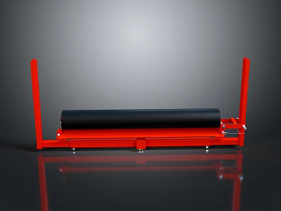 Red Frame Black Panel Computer Stand For Laptop With Adjustable Stable Design 3d model