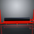 Red Frame Black Panel Computer Stand For Laptop With Adjustable Stable Design 3d model