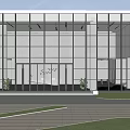 Modern Hall Office Building Lobby 3d model