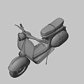 Red Vintage Vespa Scooter With Classic Design And Black Seat