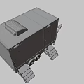 White Mobile Service Trailer with Service Menu Doors Two Side Stairs and Dual Wheels