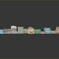 Makeshift Buildings With Various Colors And Mixed Materials In Densely Arranged Shanty Town