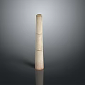 Tall Slender Striped Ceramic Vase With Minimalist Design For Home Decor