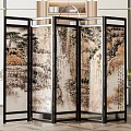 New Chinese-style screen partition 3d model