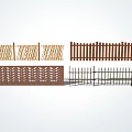 Different Fence Styles Featuring Bamboo Wooden Metal Woven Lattice and Slatted Designs