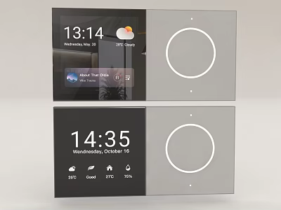 Smart Home Switch Panel With Time Weather And Schedule 3d model