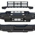 Black Car Bumper And Grille Components For Vehicle Front Rear Parts