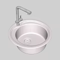 Modern Stainless Steel Single Bowl Kitchen Sink With Faucet And Brushed Finish