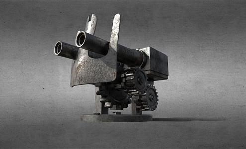 mechanical howitzer 3d model