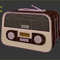 Vintage Radio With Wooden Case Retro Knobs Antenna And AM FM