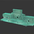 Ancient Architecture Model With Carved Decorations Multi Level Structure And Figure Models 3d model
