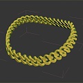 Gold Necklace Chain Thick Necklace Big Gold Necklace 3d model