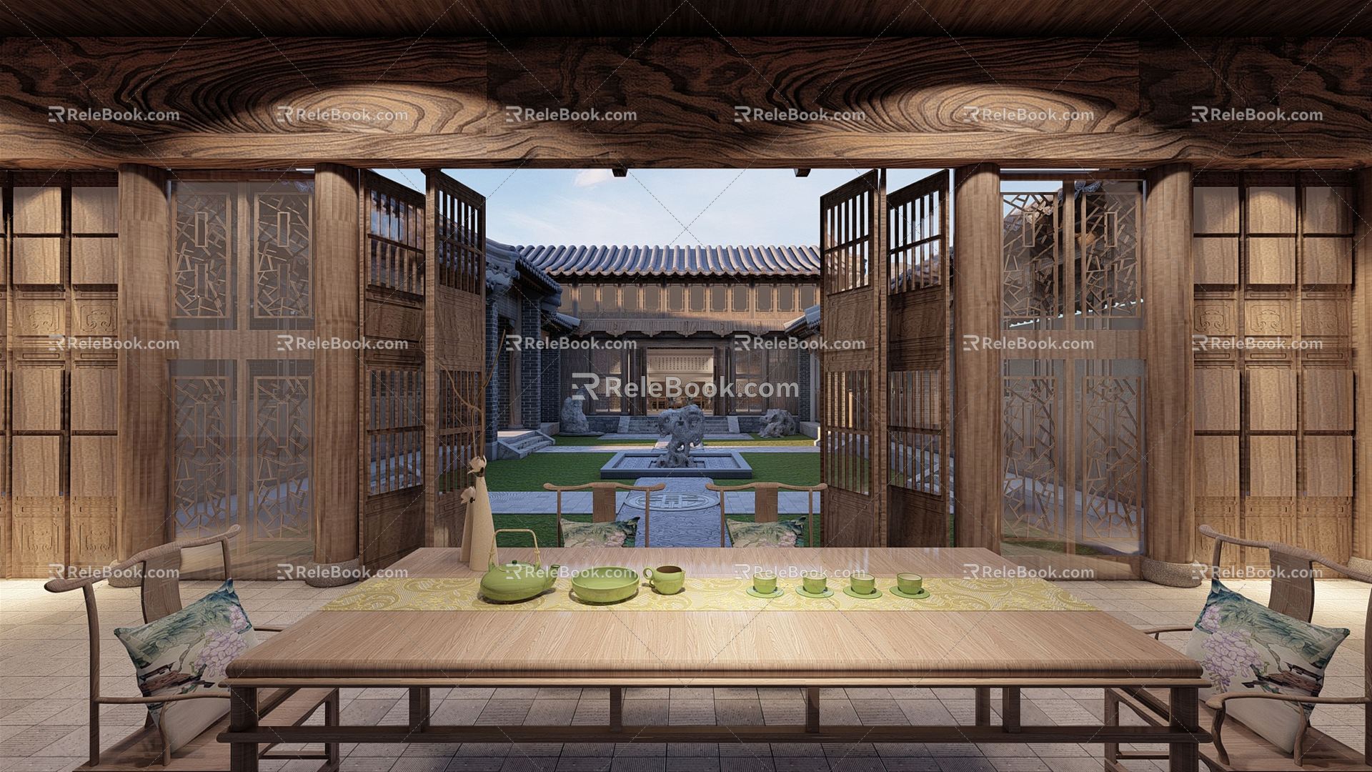 Chinese Courtyard Courtyard model