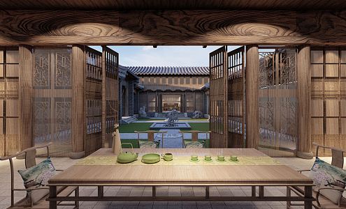 Chinese Courtyard 3d model