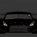 Gray Sports Car With Rear Spoiler And Sleek Design