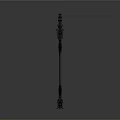 Black Carved Decorative Column Sculpture With Intricate Patterns Multi layered Design And Spire Top