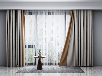 Modern Curtains 3d model