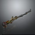 Fantasy Role Creature Themed Decorative Weapon Design With Intricate Details