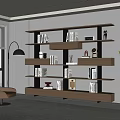 Modern Bookcase Locker 3d model
