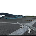 Aerial View Planning Of National Gateway International Aviation Hub With Multi Modal Integrated Transportation