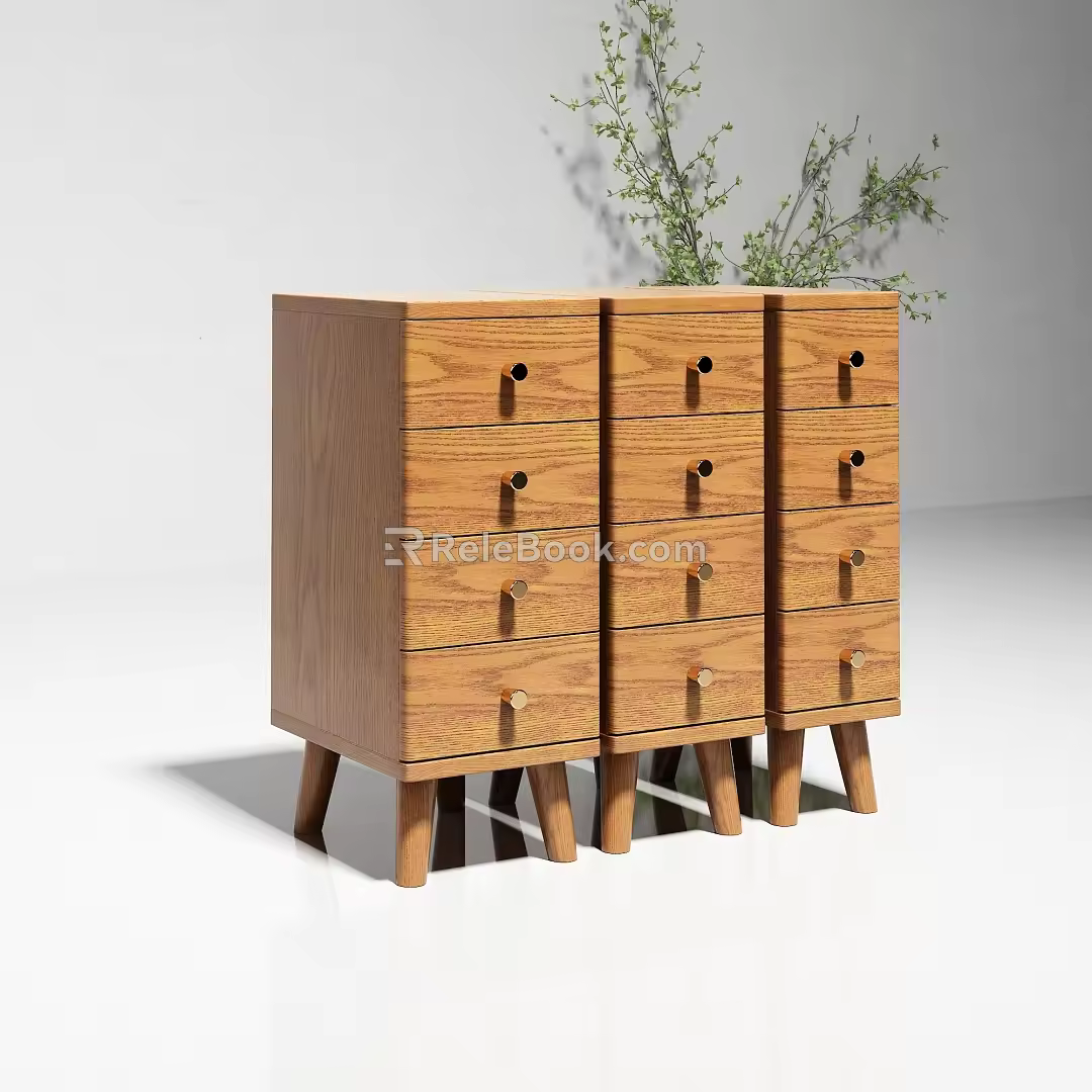 Nordic bedside table 3d model