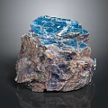 Natural Wood Stone Decorative Rock With Blue Brown Textures And Crystalline Surface