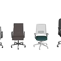 Modern Office Chairs In Various Styles With White Gray Green Cushion And Transparent Backrest