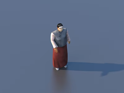 Ancient Character Game Character Game Role Toy Hand Cartoon Animation 3d model