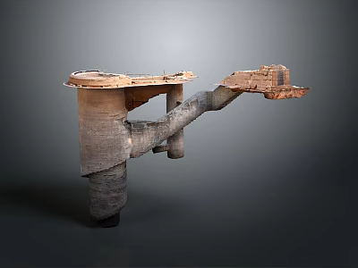 Ancient Architectural Structural Element Featuring Elaborate Carvings And Traditional Craftsmanship Details 3d model