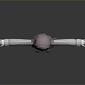 3D Character Little Girl With Pink Hair Wearing White Cardigan And Gray Skirt Arms Outstretched
