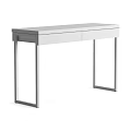 Modern White And Gray Console Table With Drawers Sleek Design And Metal Frame 3d model