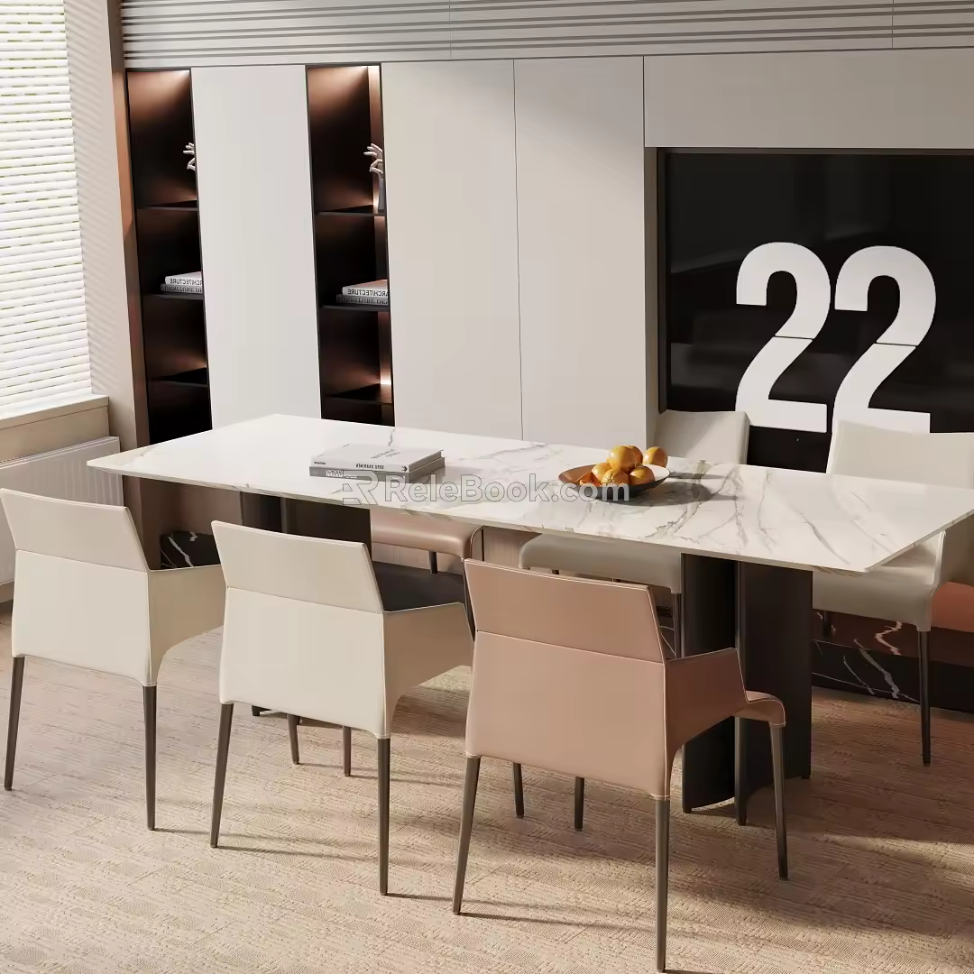 Modern table combination 3d model