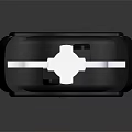 Black Safety Device Featuring Yellow Lightning Warning Symbol And Textured Grip