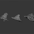 Different Styles of Silver Metal Hats with Wide Brim and Round Top for Daily Use