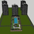 High-end residential 3d model