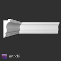 White Decorative Molding Component For Interior Decoration With Curved Design And Layered Details
