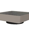 Modern Coffee Table with Sleek Marble Top and Neutral Toned Frame for Living Room