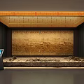 Ancient Mural Exhibition In Museum With Interactive Display And Stone Carvings 3d model