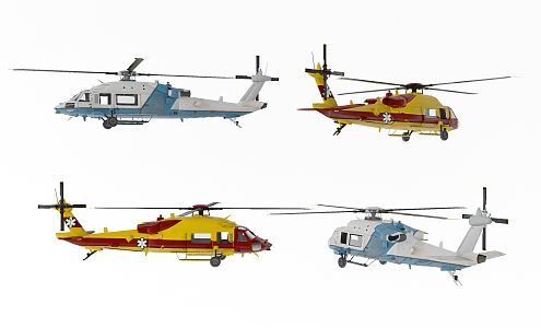 modern helicopter 3d model