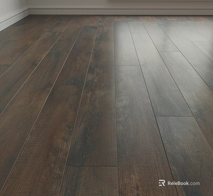 Dark Hardwood Flooring With Natural Texture For Interior 3d model 