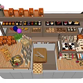 Modern Showcase Bakery Showcase Shelf 3d model