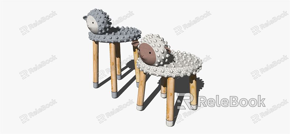 Modern Children's Chair Table and Chair model