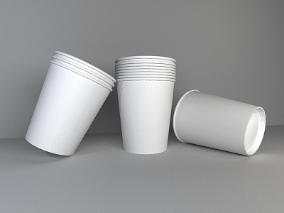 Modern paper cup model