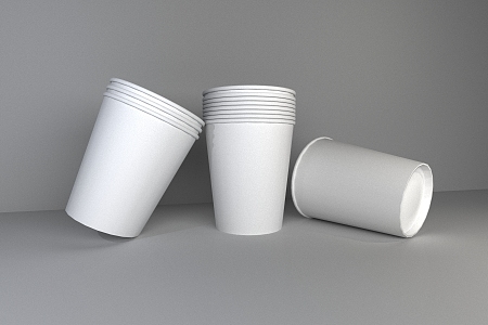 Modern paper cup 3d model