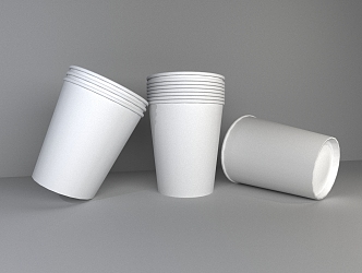 Modern paper cup 3d model