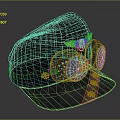 Steampunk Black Hat With Golden Wing Goggles Gear Details And Brown Strap