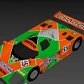 Green And Orange Race Car With Renault Repsol Logos And Number 55