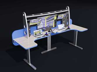 Computer Workbench Equipment Workbench 3d model