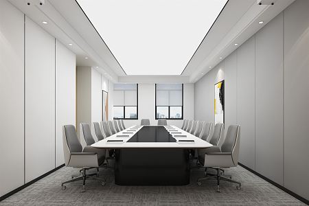 Modern Meeting Room Meeting Table and Chair 3d model