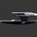 Futuristic Spaceship Model For Interstellar Cosmic Exploration With Sleek Aerodynamic Design